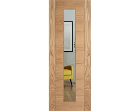 Modern 7 Panel Oak Clear Glazed - Prefinished Internal Doors