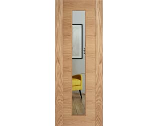 Modern 7P Oak Clear Glazed - Prefinished Internal Doors