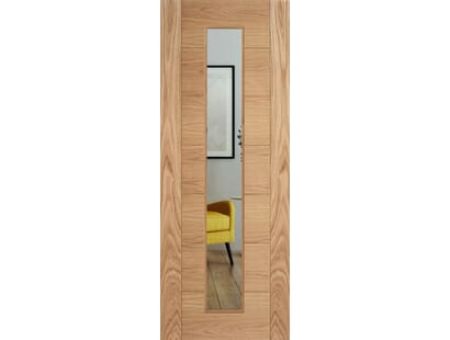 Modern 7p Oak Clear Glazed - Prefinished Internal Doors Image
