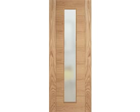 Modern 7 Panel Oak Frosted Glazed - Prefinished Internal Doors