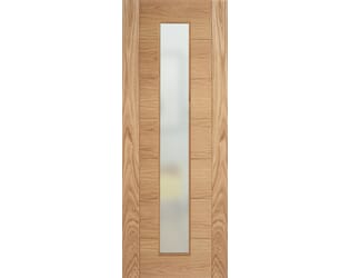 Modern 7P Oak Frosted Glazed - Prefinished Internal Doors