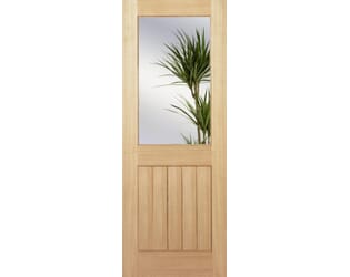 Mexicano Oak Half Light Clear - Prefinished Internal Doors