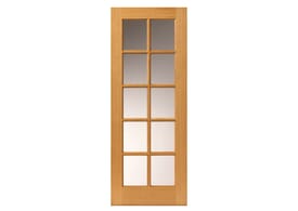 1981mm x 686mm x 35mm (27") Oak Gisburn Glazed - Prefinished Door