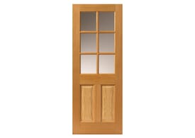 1981mm x 762mm x 35mm (30") Oak Dean Glazed - Prefinished Door