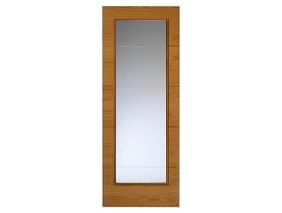 Royale Vt5 Oak Glazed - Prefinished Internal Doors Image