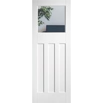 Dx White Glazed Door - Clear Glass Image