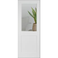 Modern White Shaker 2 Panel - Clear Glazed Image