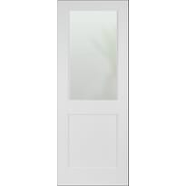 Modern White Shaker 2 Panel - Frosted Glazed Image
