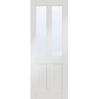 White Victorian 4 Panel Shaker - Obscure Glazed Image