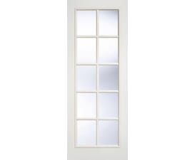 Textured SA 10L Glazed White Internal Doors