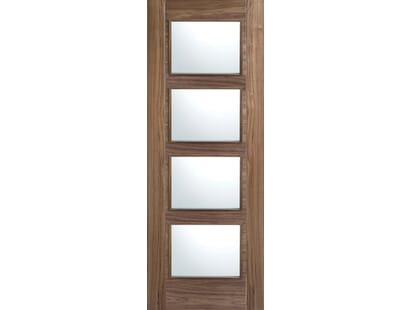Vancouver Walnut 4l - Clear Prefinished Internal Doors Image