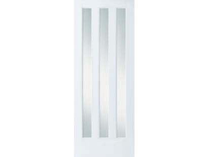 Aston 3 Light Glazed White Primed Internal Doors Image