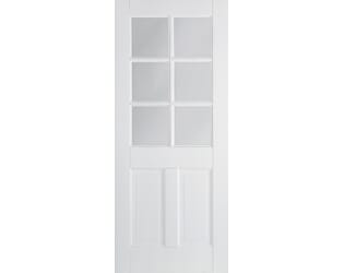 Canterbury 2P 6L Glazed White Internal Doors
