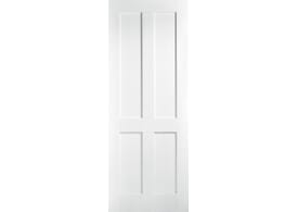 826x2040x40mm London White 4 Panel Door