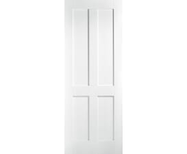 686x1981x44mm (27") London White 4 Panel Fire Door