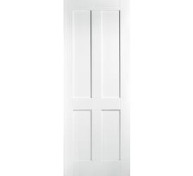 London White 4 Panel Fire Door