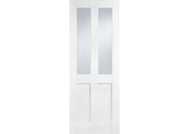 826x2040x40mm London White - Clear Glass Internal Doors