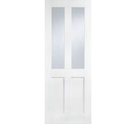 London White 2P/2L - Clear Glass Internal Doors