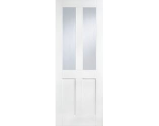 London White 2P/2L - Clear Glass Internal Doors