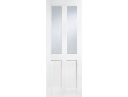 London White 2p/2l - Clear Glass Internal Doors Image
