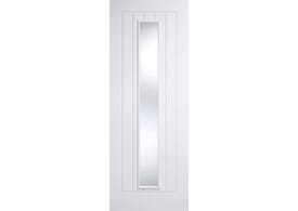 726 x 2040x40mm Mexicano Glazed White Door