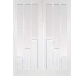Coventry White Pairs - Clear Glass Internal Doors