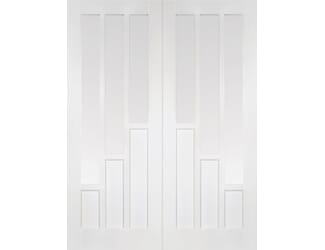 Coventry White Pairs - Clear Glass Internal Doors