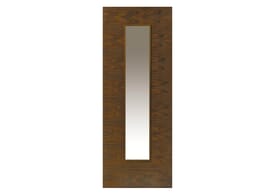 1981mm x 686mm x 35mm (27") Walnut Franquette Glazed - Prefinished Door