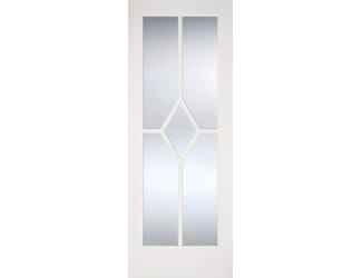 Reims White - Clear Bevelled Glass Internal Doors