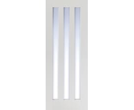 Utah White 3 Light - Clear Glass Internal Doors