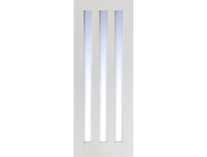 Utah White 3 Light - Clear Glass Internal Doors Image