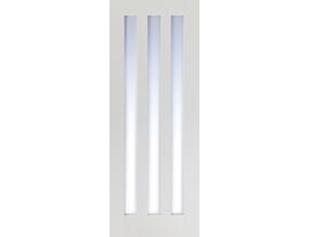 Utah White 3 Light - Clear Glass Internal Doors