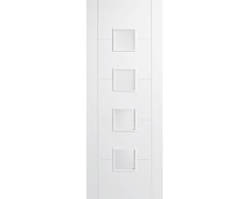 Vancouver White 4 Light Small - Frosted Glass Internal Doors