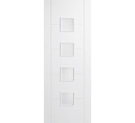 Vancouver White 4 Light Small - Frosted Glass Internal Doors