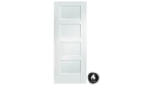 4 Panel White Shaker Door Image