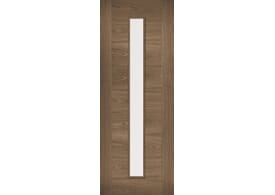 2040mm x 726mm x 40mm  Sofia Walnut - Glazed Prefinished Internal Door