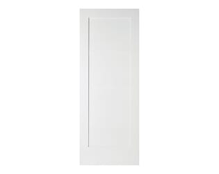 White Primed Shaker 1 Panel - Sliding Barn Door