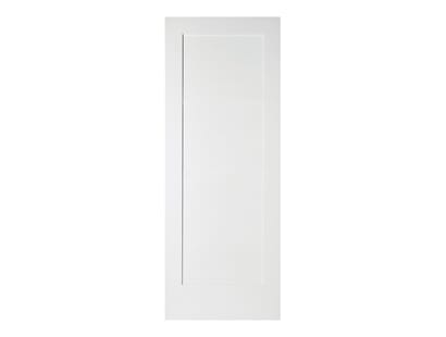 White Primed Shaker 1 Panel - Sliding Barn Door Image