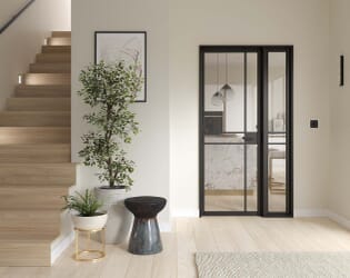 Greenwich Black Room Divider Range with Sidelight