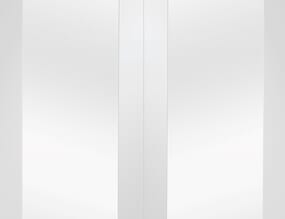 914x1981x40mm (36") Pattern 10 Pair white - Clear Glass Door