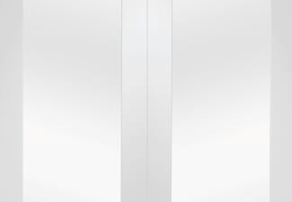 914x1981x40mm (36") Pattern 10 Pair white - Clear Glass Door