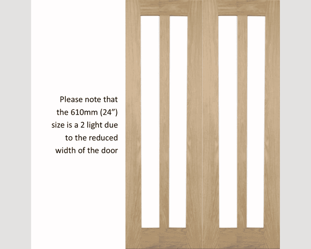 1512 x 1981x35mm Aston Glazed Oak Rebated Pair Door