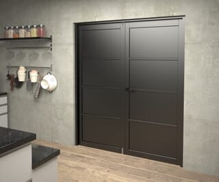 Black Kensington 4P Prefinished French Door Set