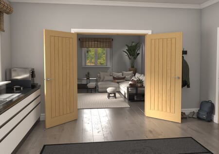 Mexicano Oak French Door Set