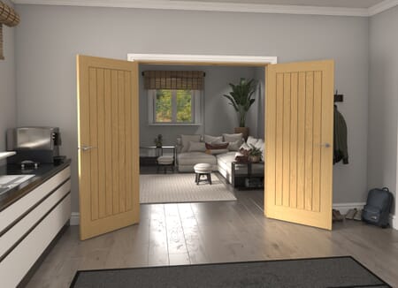 Mexicano Oak French Door Set