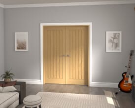 Mexicano Oak Prefinished French Door Set