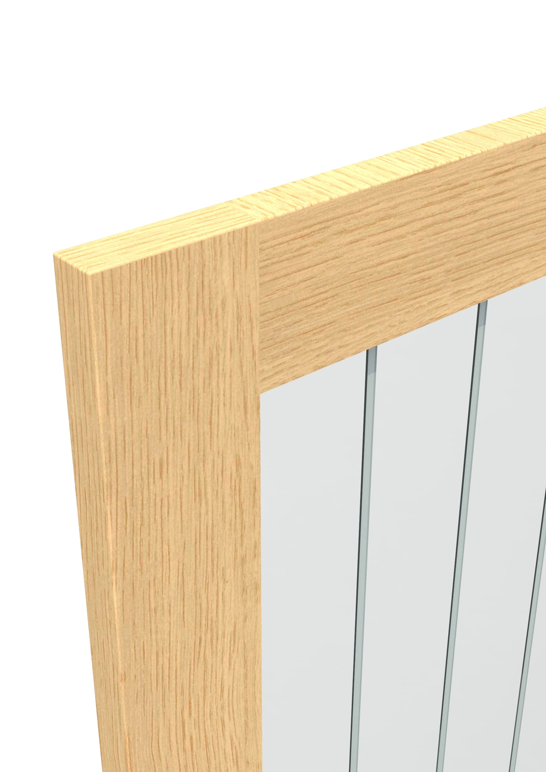 1426x2021x133mm Mexicano P10 Glazed Oak French Door Set