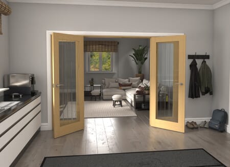 Mexicano P10 Glazed Oak French Door Set