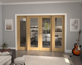 Mexicano P10 Glazed Oak Prefinished French Door Set