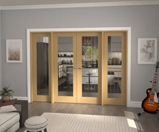 Mexicano P10 Glazed Oak Prefinished French Door Set